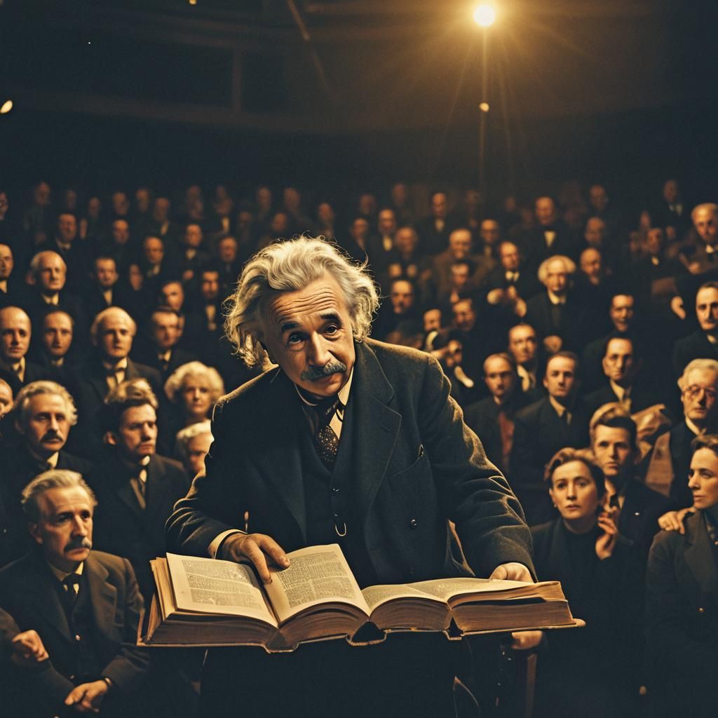 Einstein's Atomic Habits: A Cinematic Performance