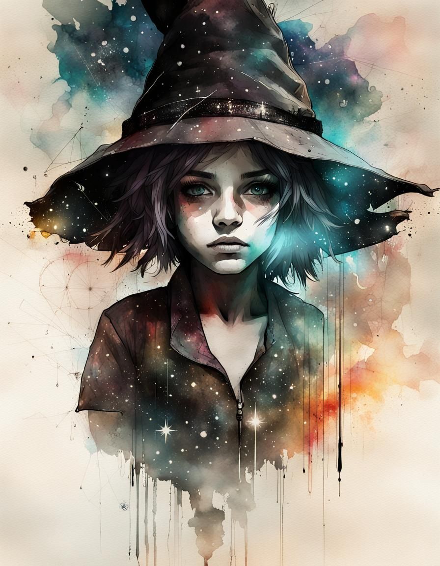 Holographic Witch with Prismatic Eye