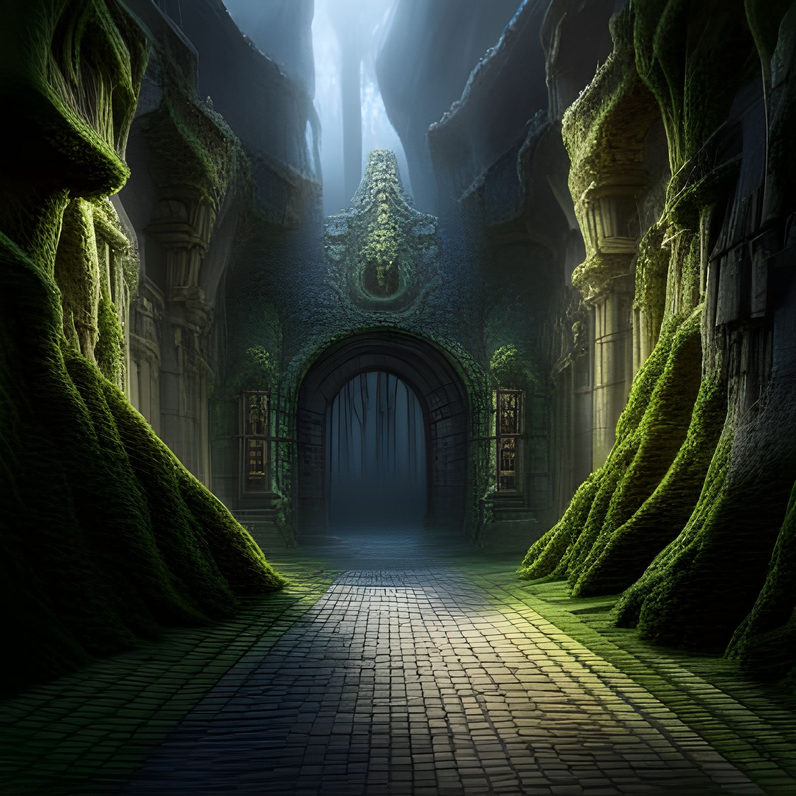 Ancient Underground Castle: High Fantasy Concept Art