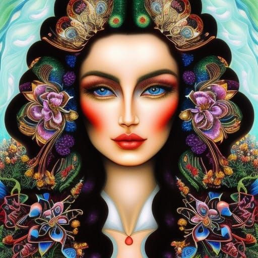 Surreal Brain Portrait in Amanda Sage Style