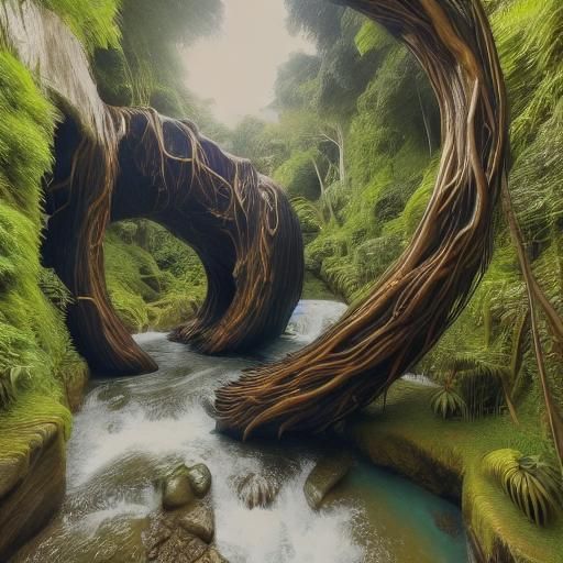 Screaming Potato on a Stick in Maximalist Style