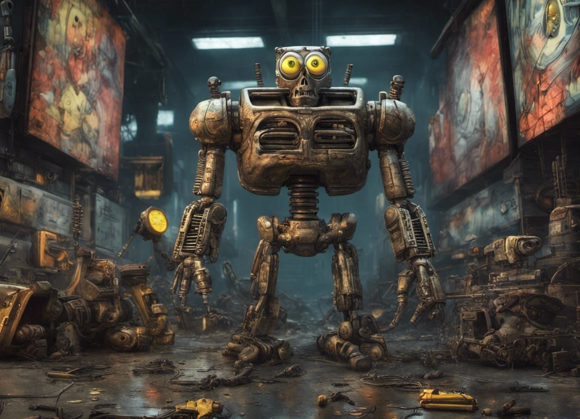 Scared Robot From the Underground Suburbs 🤖😱