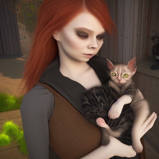 Witch and Kitten: Storybook Illustration