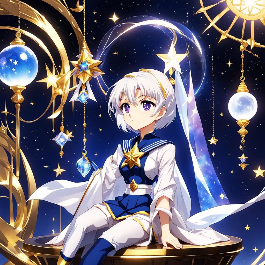 Chibi Porcelain Doll Sailor Star Healer Anime Art