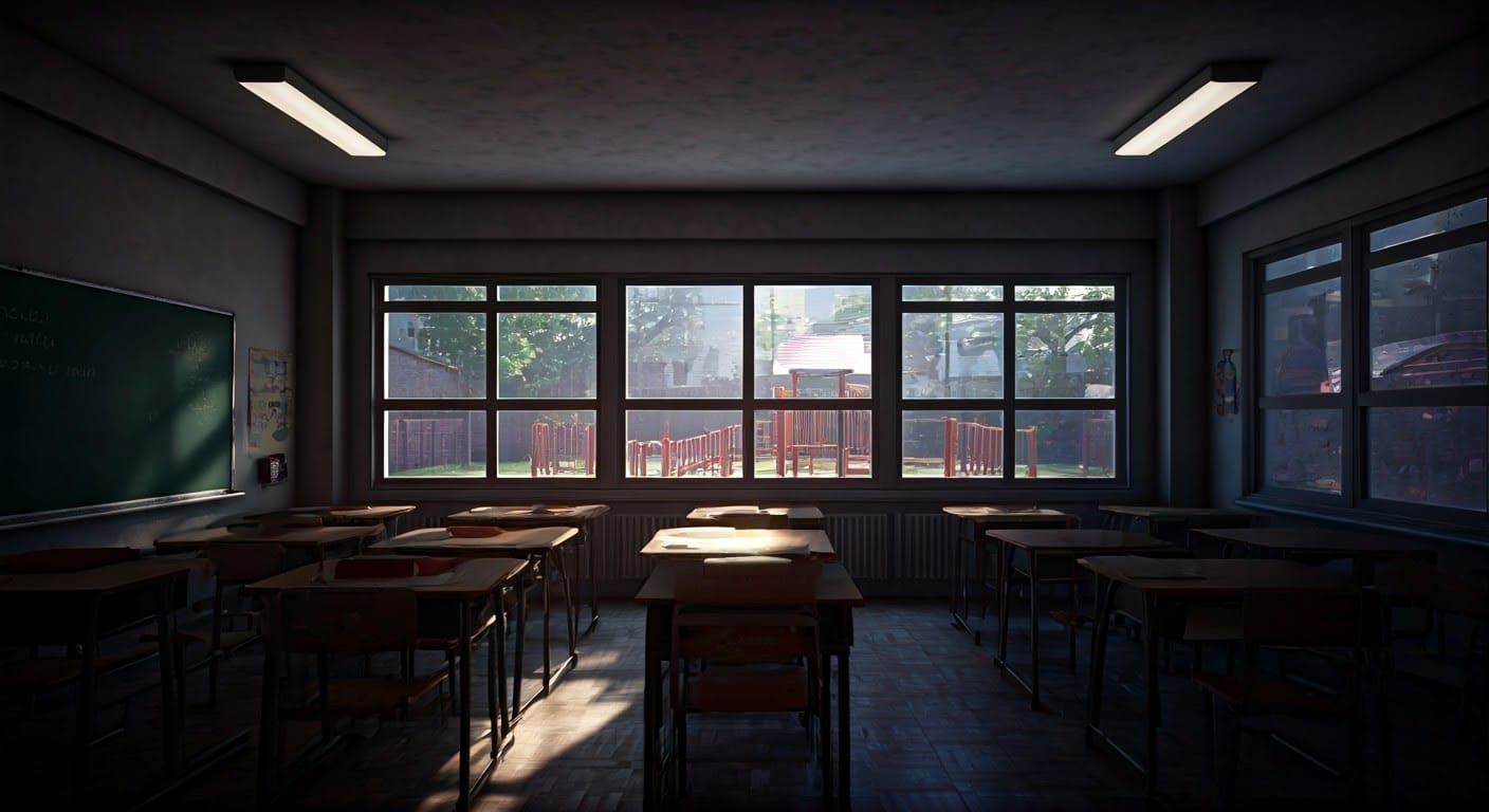 Empty Classroom: Dark Academia Meets Liminal Horror