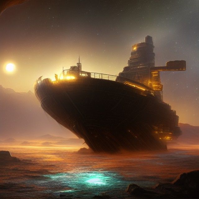 Intergalactic mining ship