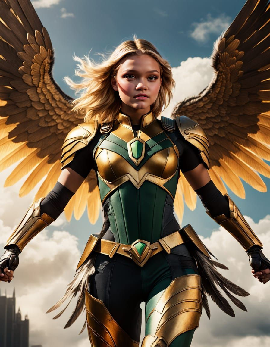 Olivia Holt as Hawkgirl in Epic DC Superheroine Costume