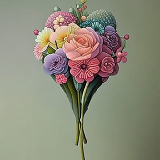 Whimsical Flowers in Ornamental Style