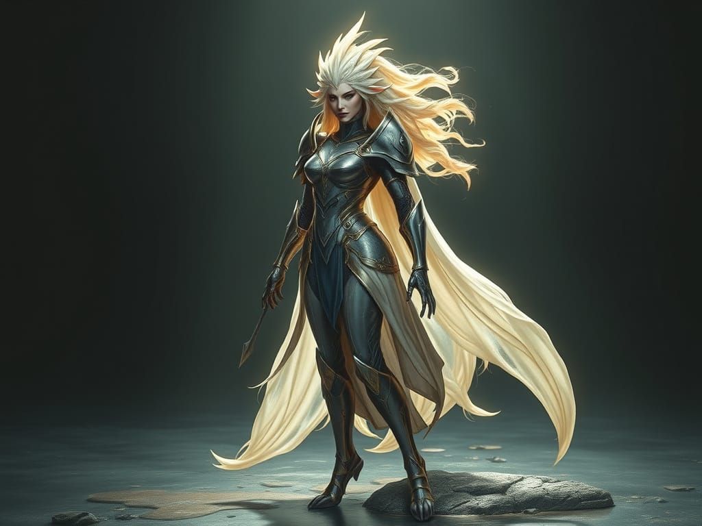 Mermaid Creature in Shimmering Armor