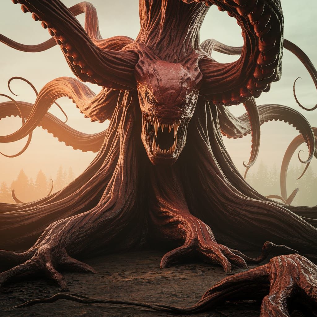 Lovercraftian Xenomorph Devours Viewer in Dark, Twisted Redw...