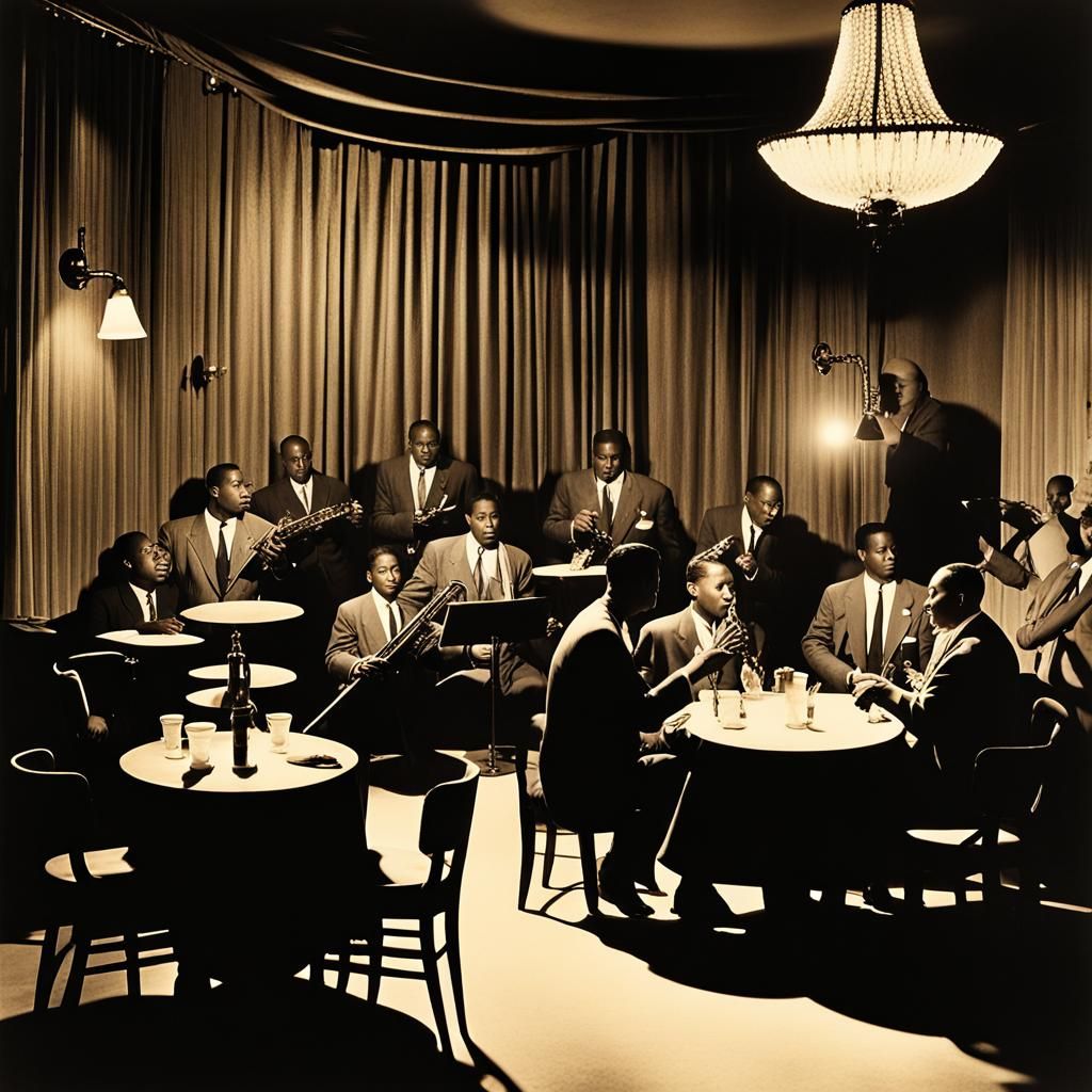 Smoky 1950s Jazz Club with Cuban Band