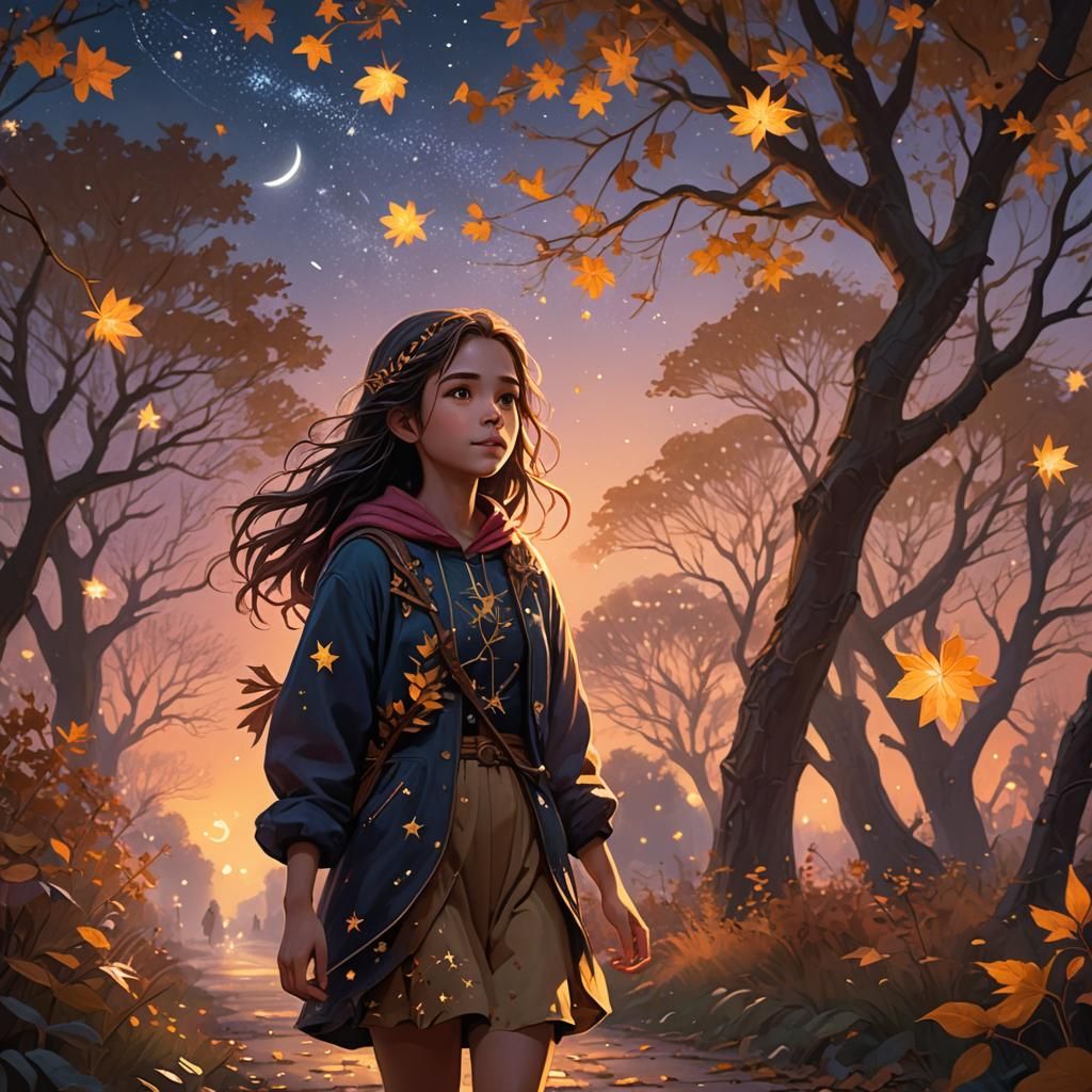 Twilight Walk: Fantasy Art in Ghibli Style