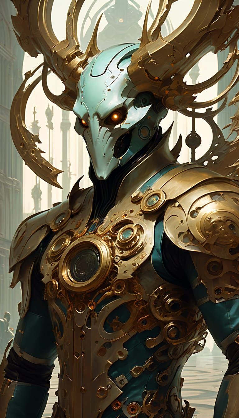 Mechanic in Angelarium Aesthetic with Grotesquecore Twist