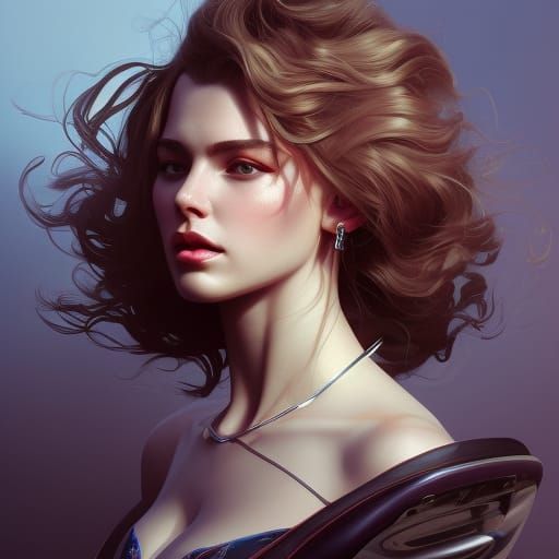 Epic Portrait of Vintage Cars in Digital Art Style