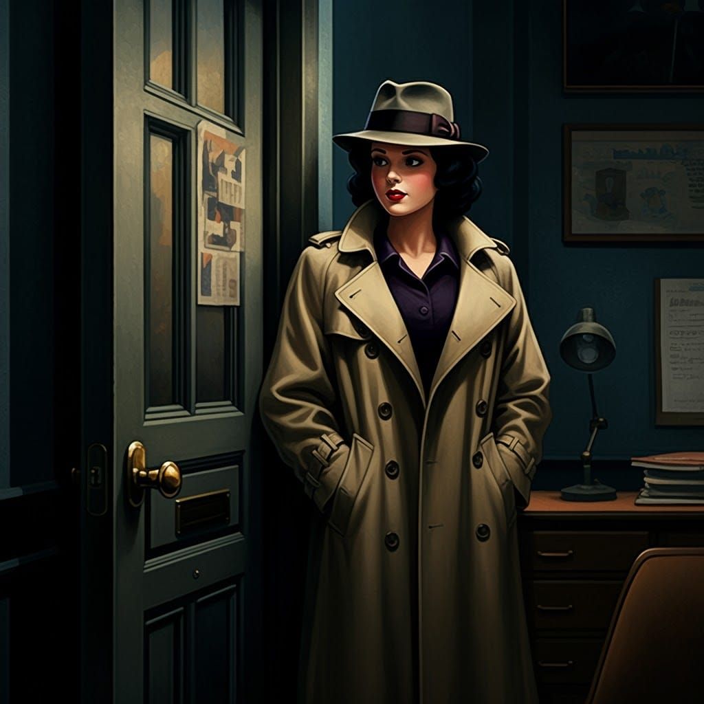 Snow White as Film Noir Detective in Impressionistic Style