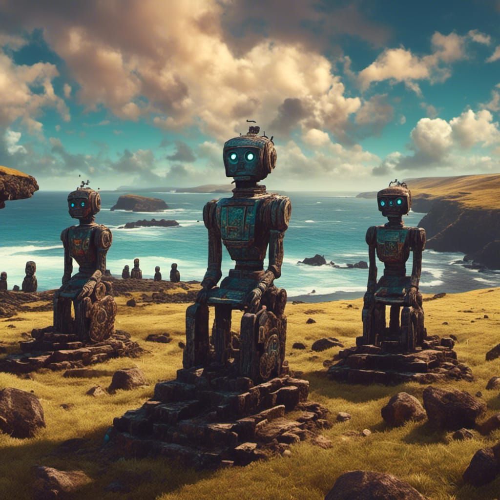 Ancient Robot Statues on Easter Island