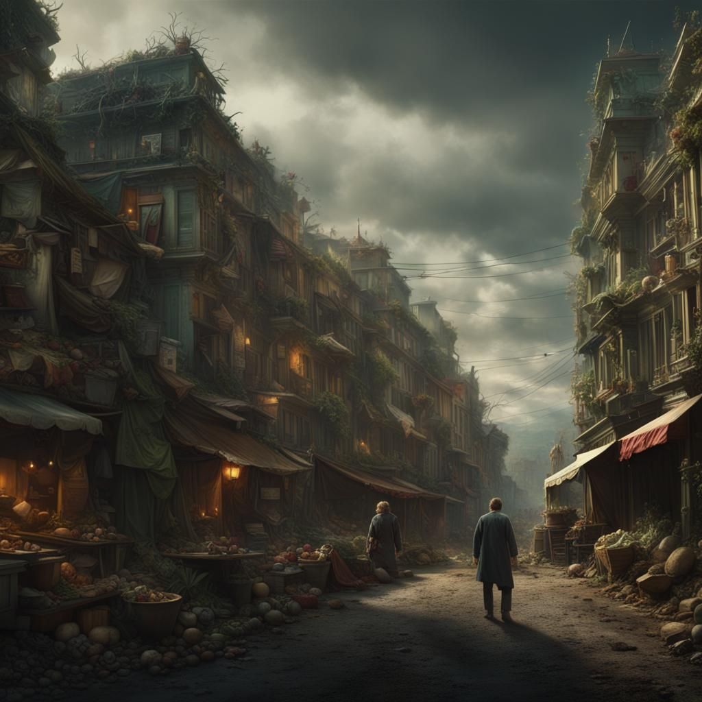 Dramatic Zombie Fruit Digital Matte Painting