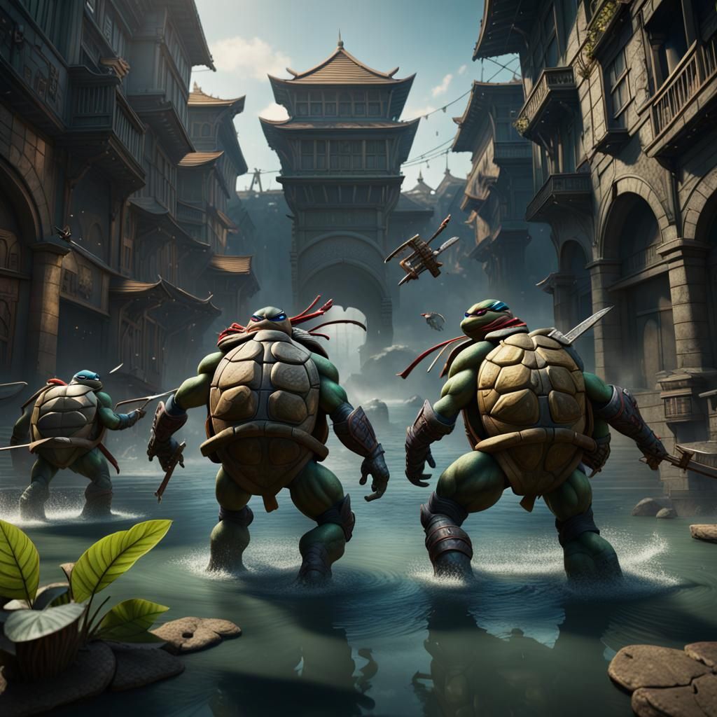 Ninja Turtles: Detailed Matte Painting in Unreal Engine
