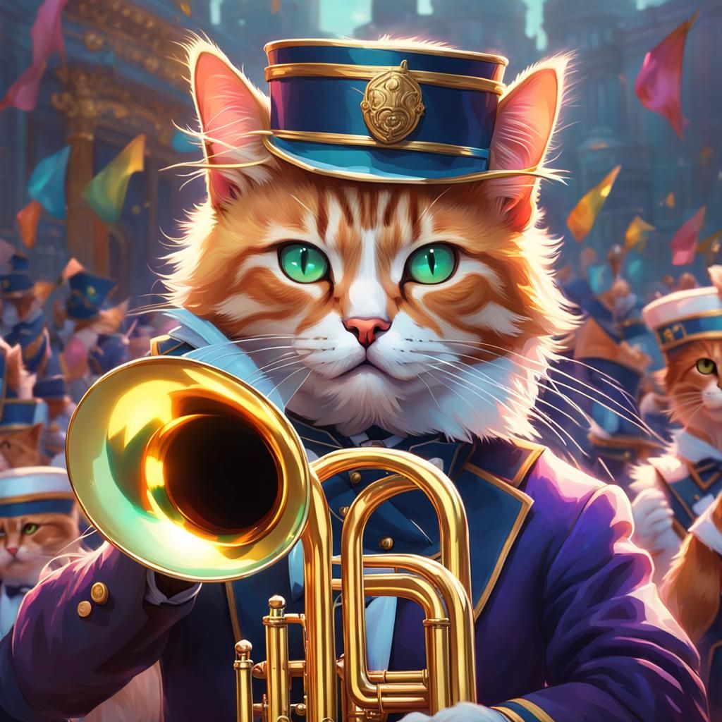 Cat in a Marching Band
