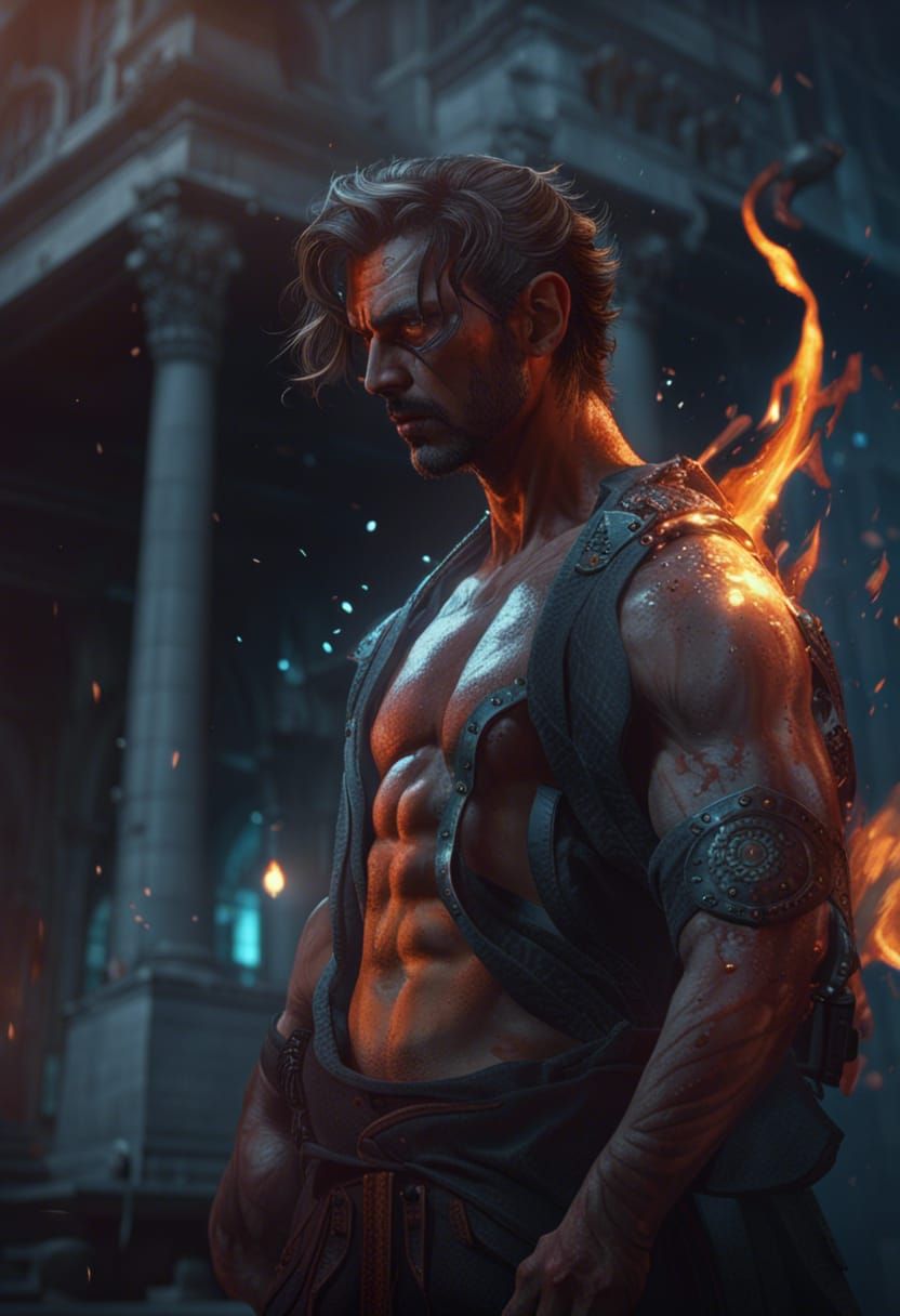 Dark Fantasy Masterpiece of a Hyperdetailed Man