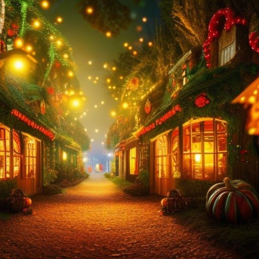 Enchanting Gingerbread Candy Shop in Fantasy Forest