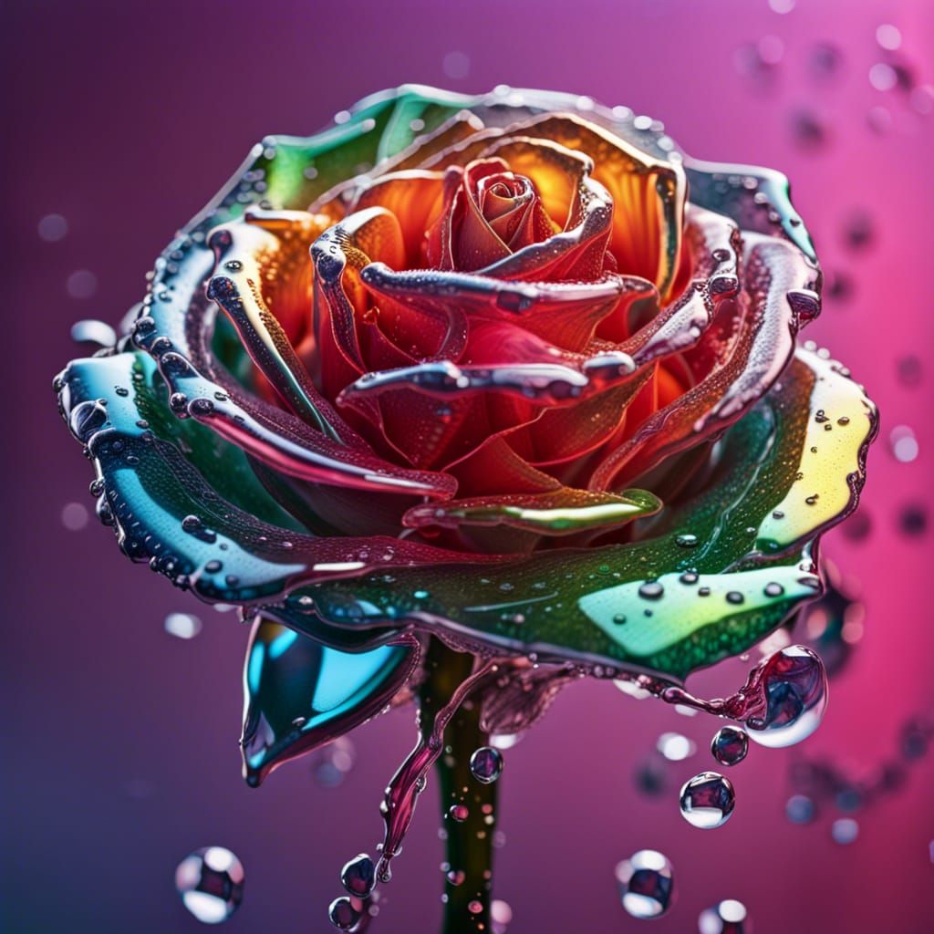 Beautiful Glass Rose