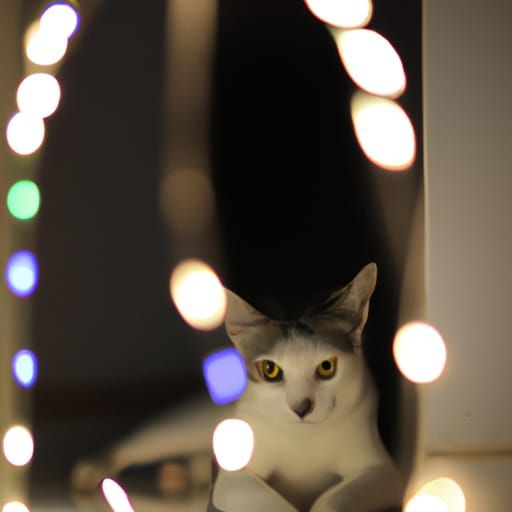 Tiny Cat Portrait with Bokeh and Natural Lighting