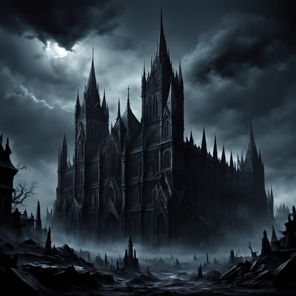 Dark Fantasy City of Oppidumor in Gothic Style