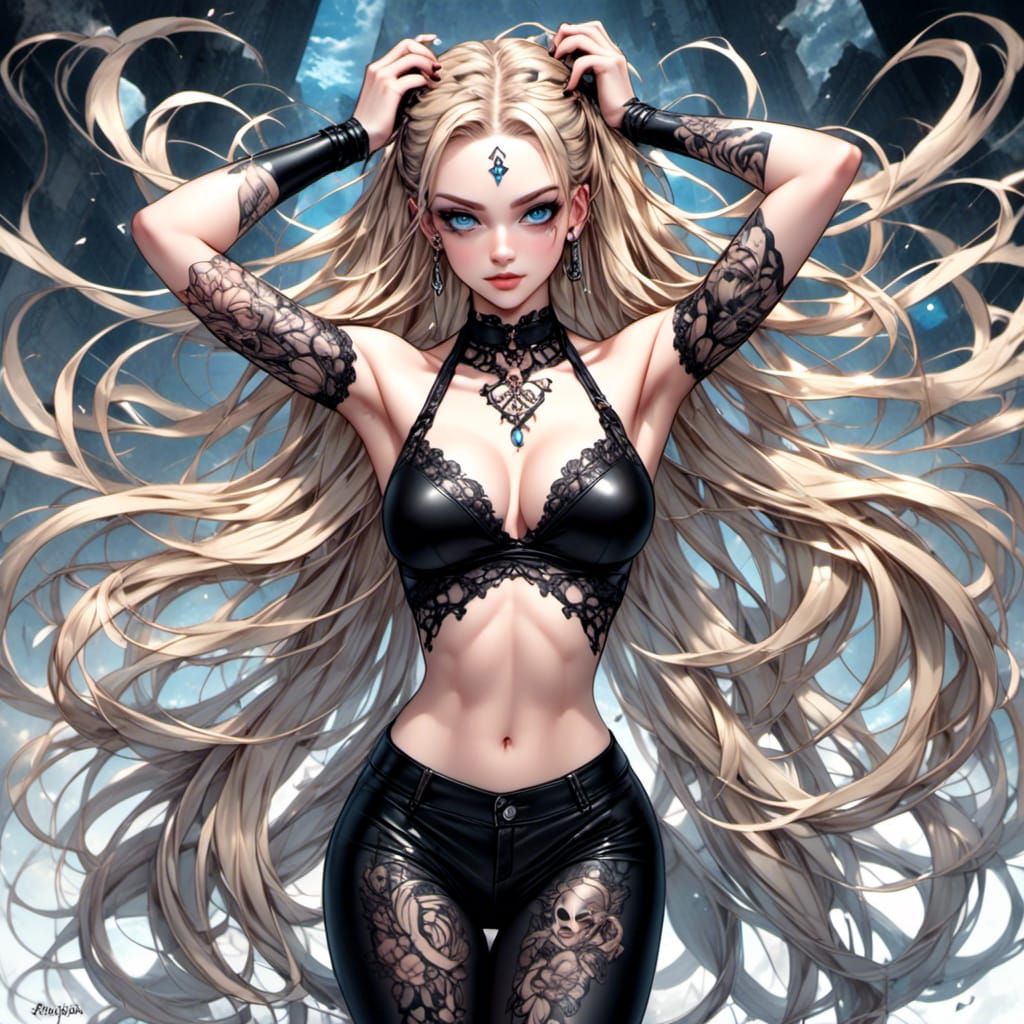 Yoga Teacher in Studio with Braided Hair