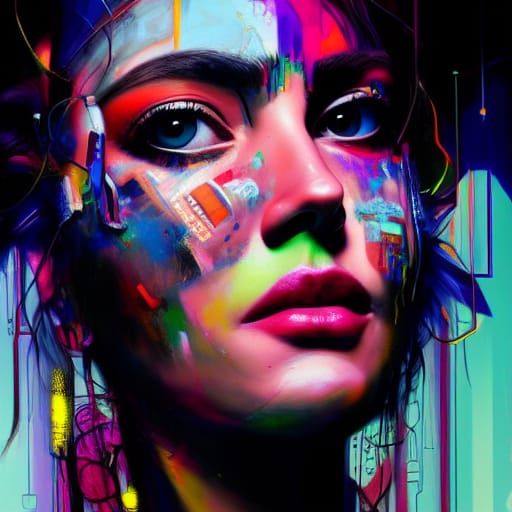 Cyberpunk Goddess in Spontaneous Realism