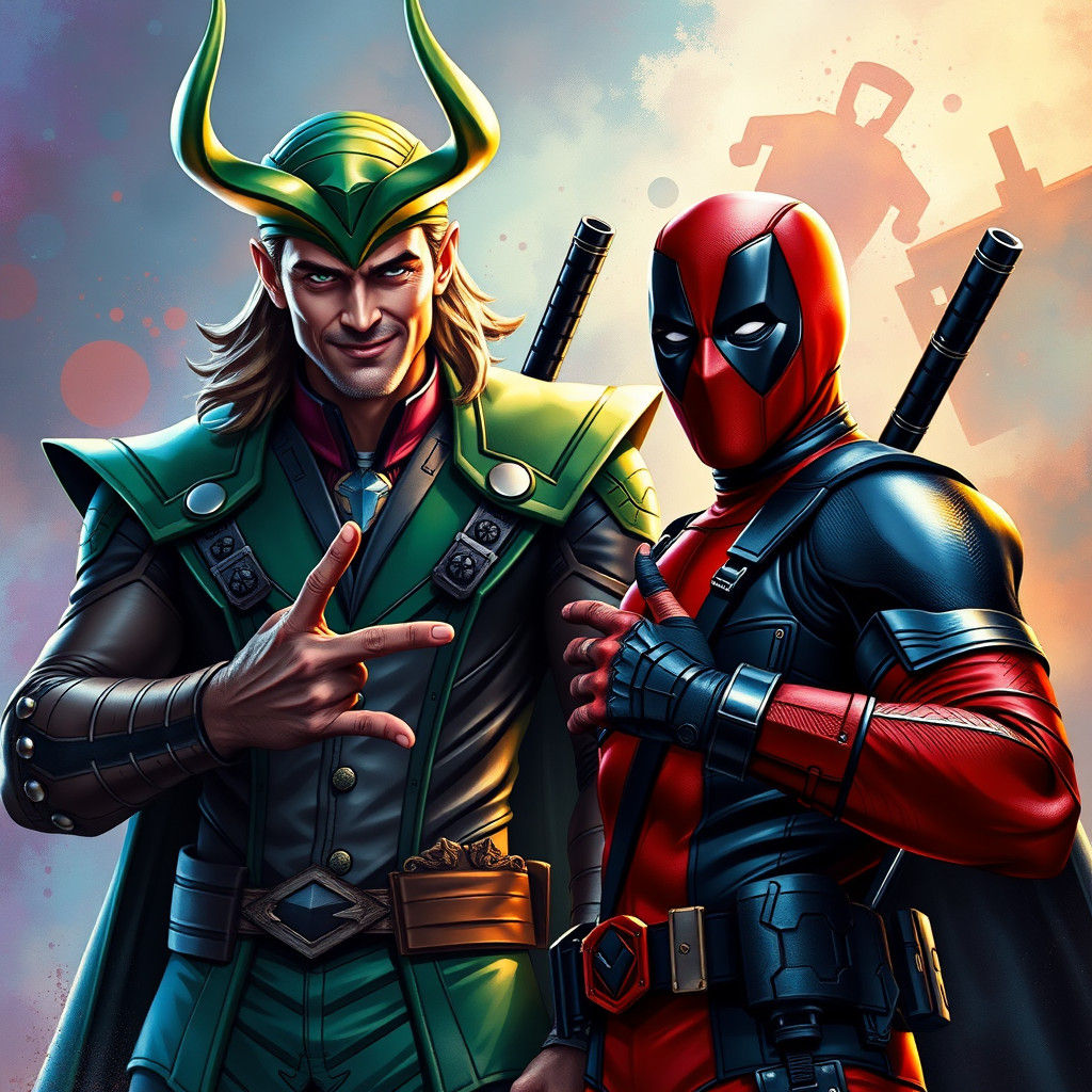Loki and Deadpool Team Up in Hyperrealistic Art