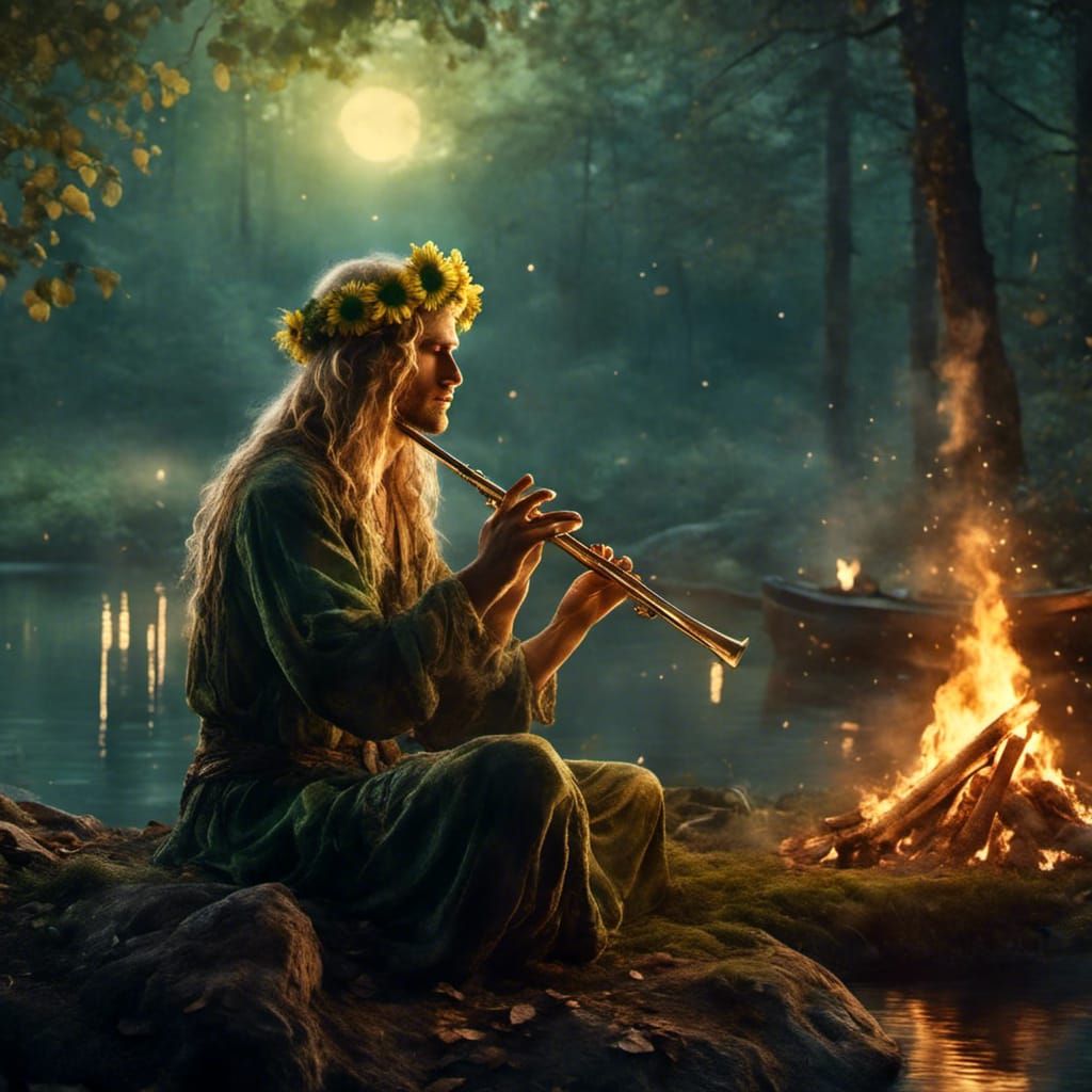 Hippie Flute Player by Campfire: Cinematic Concept Art
