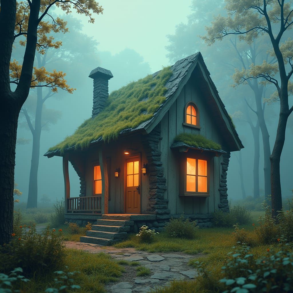 Cabin Retreat on a Magical Alien Planet