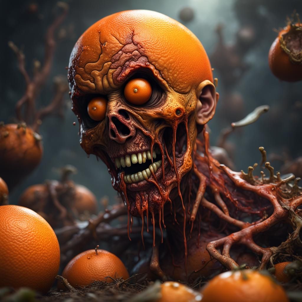 Rotting Fruit Zombie in Detailed Matte Painting