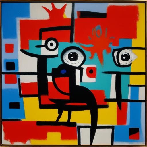 Abstract Painting Inspired by Masters, Oil on Canvas