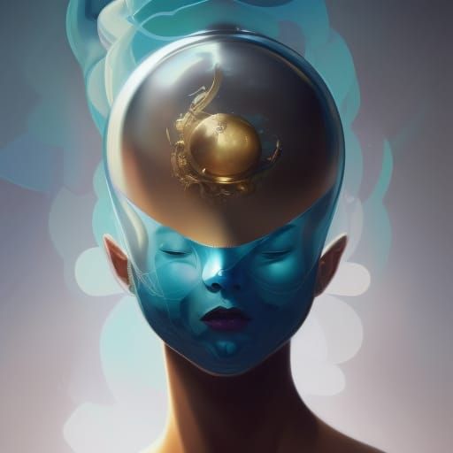 Hourglass Portrait in Hyperdetailed Digital Art Style