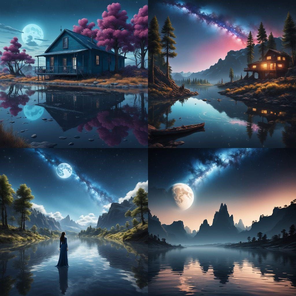 Celestial Beauty in Epic 3D Videogame Style