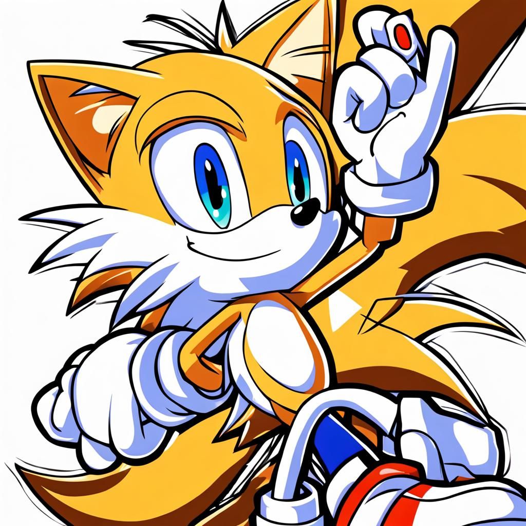 Tails as School Teacher in Anime Style