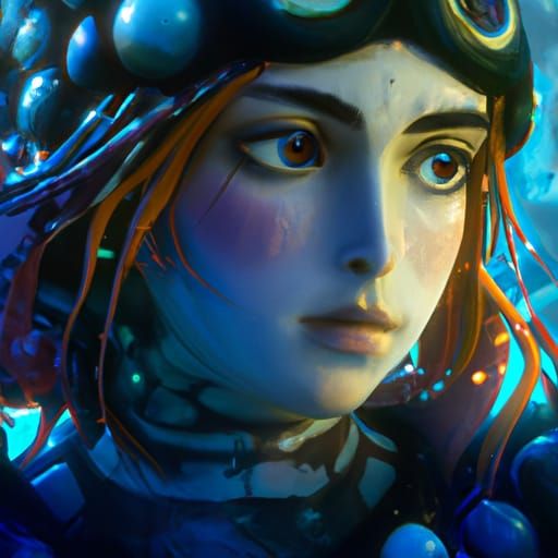 Hyperdetailed Portrait of Nemo in Splash Art Style