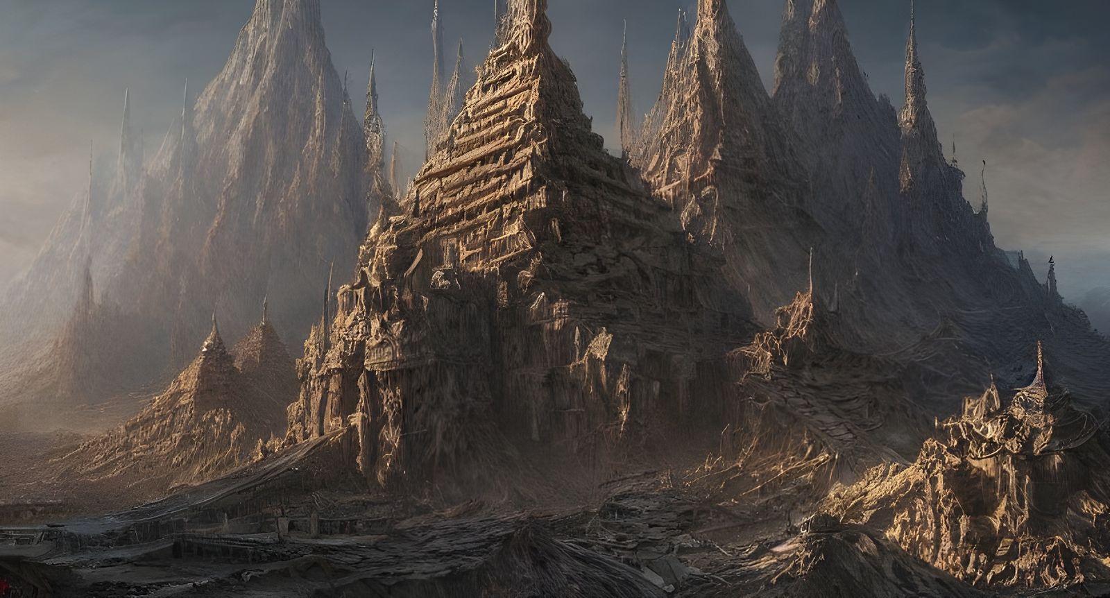 Mountain Temple of Wind God: Digital Matte Painting
