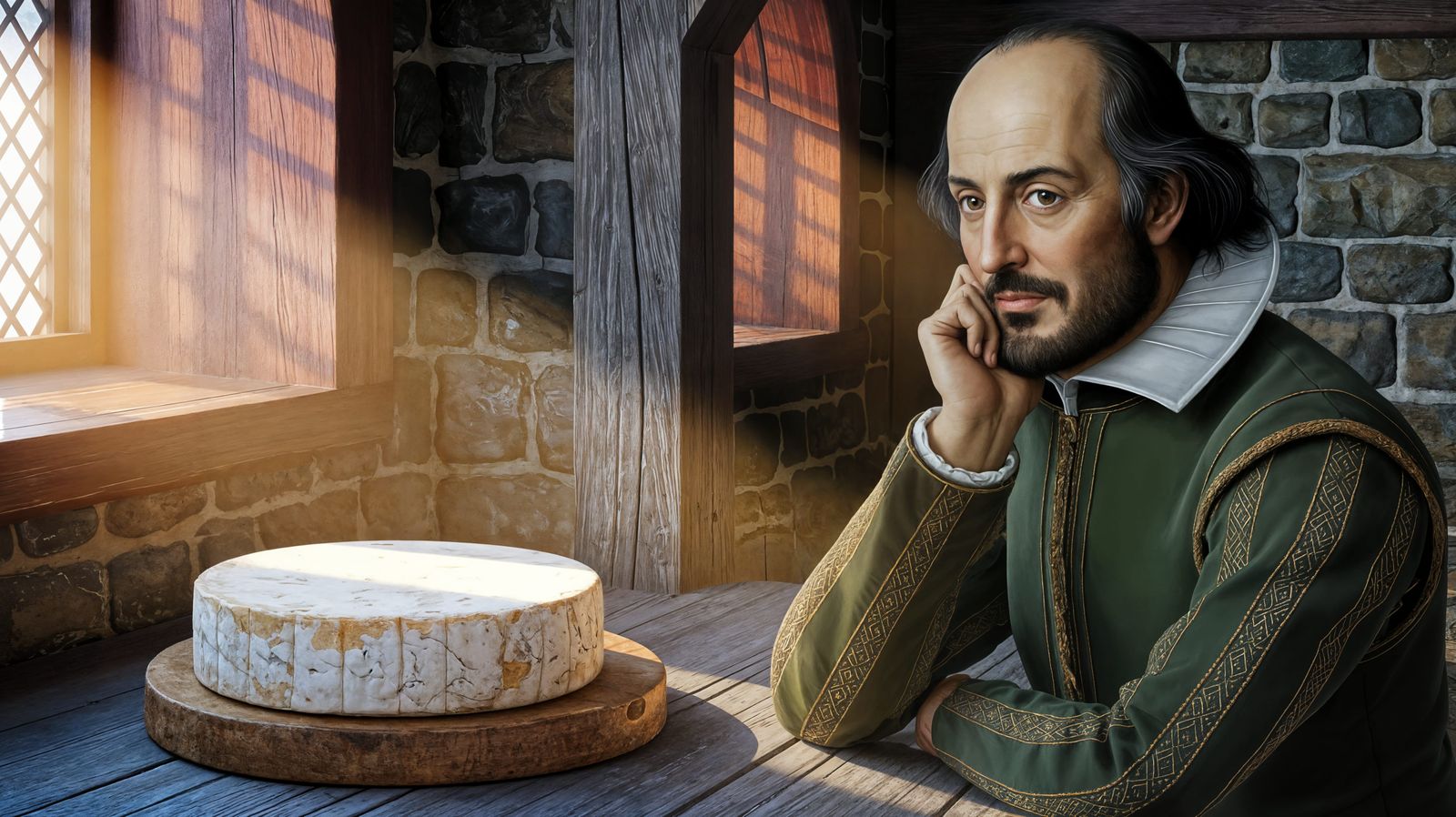 Shakespeare Contemplates Brie in a Medieval Setting