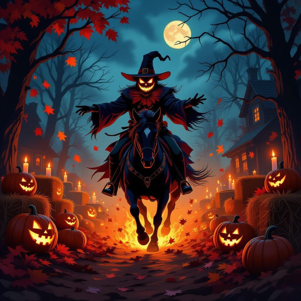 Headless Horseman at Nightmare Harvest Festival