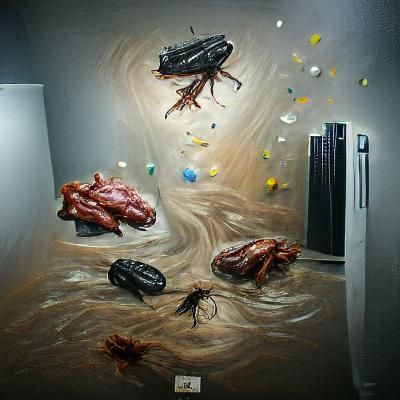 Hyperrealistic Rain of Cockroaches and Spiders