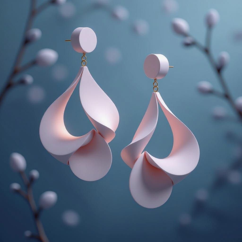 Kinetic Earrings Inspired by Alexander Calder Sculptures