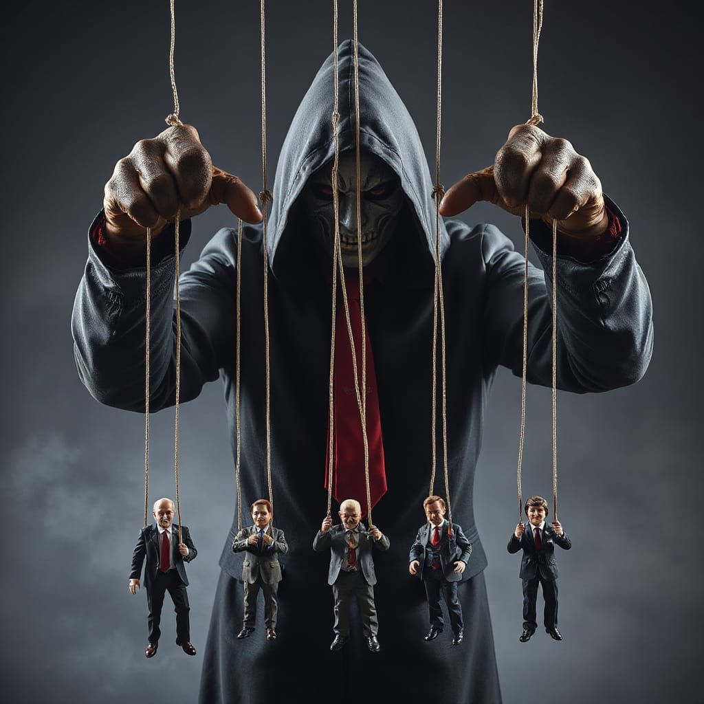 Sinister Puppeteer: Villain Controls Political Figures