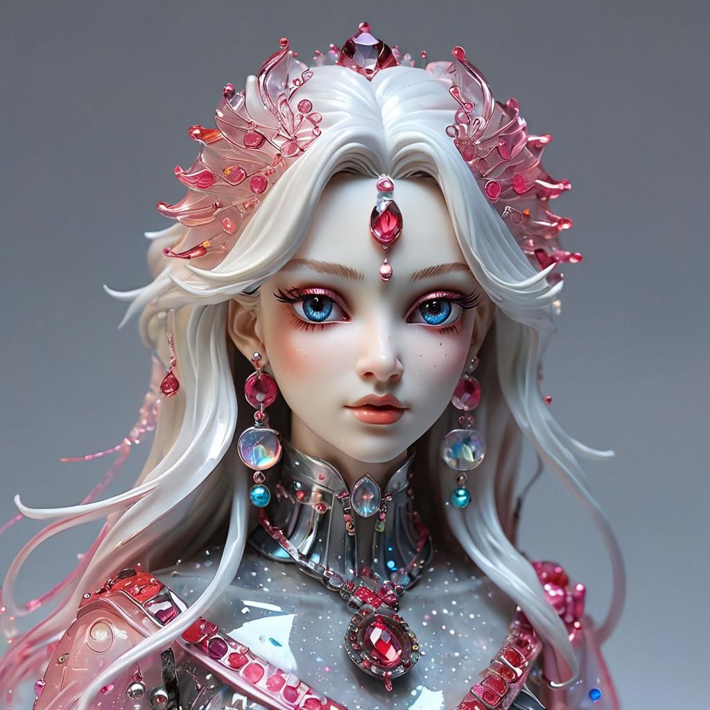 Enameled Glass Figurine of a Changeling Woman