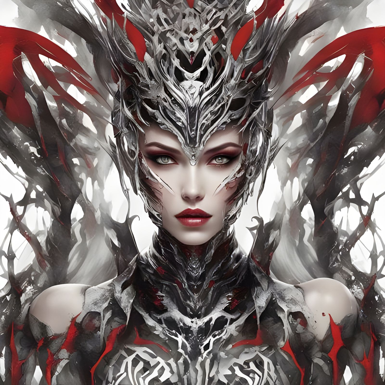 Porcelain Alien Beauty with Labyrinth Face Paint