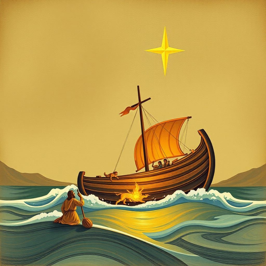 Moses Building Noah's Ark: A Biblical Fusion