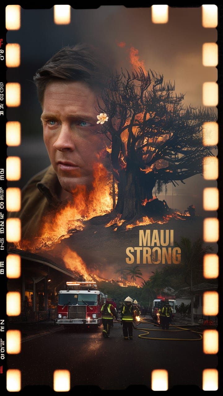 Firefighter Gaze: Maui Inferno Resilience