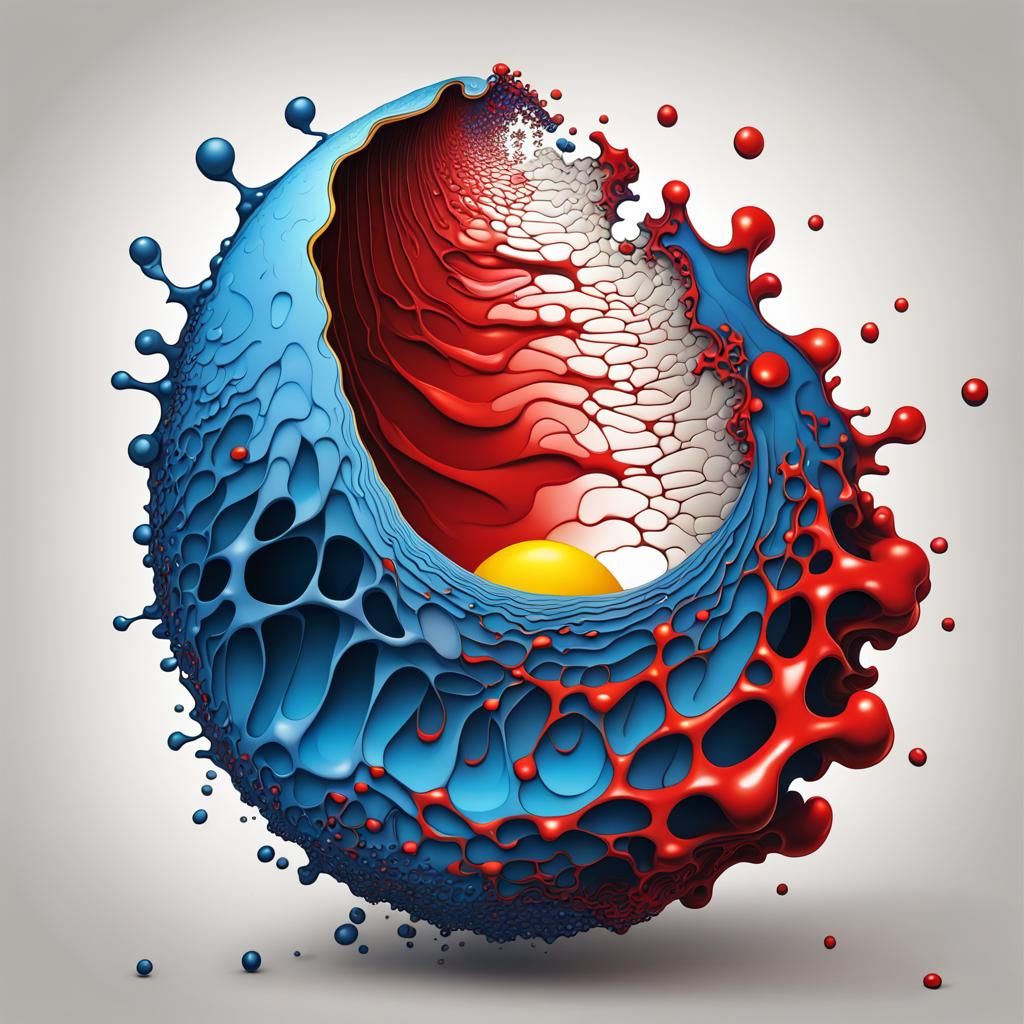 Cracked Earth with Dripping Acid: Abstract Fractal Art